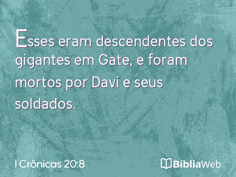 I Crônicas 20:8 em imagem para compartilhar
