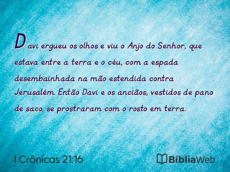 I Crônicas 21:16 em imagem para compartilhar