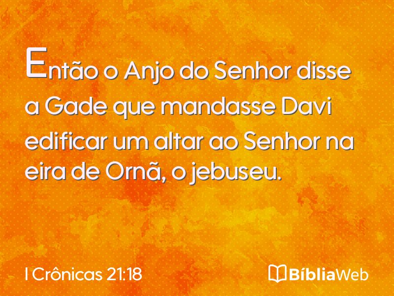 I Crônicas 21:18 em imagem para compartilhar