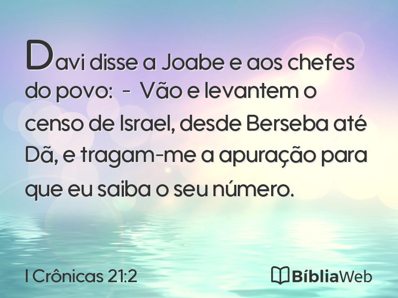 I Crônicas 21:2 em imagem para compartilhar