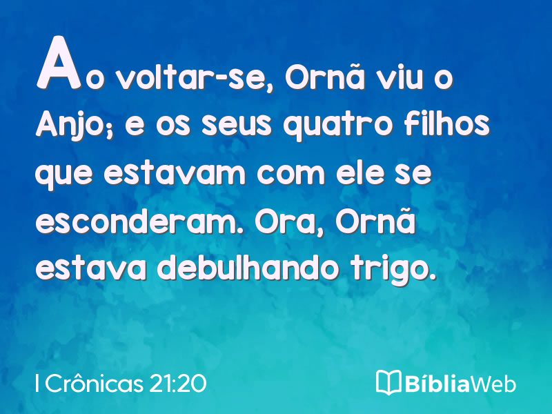 I Crônicas 21:20 em imagem para compartilhar