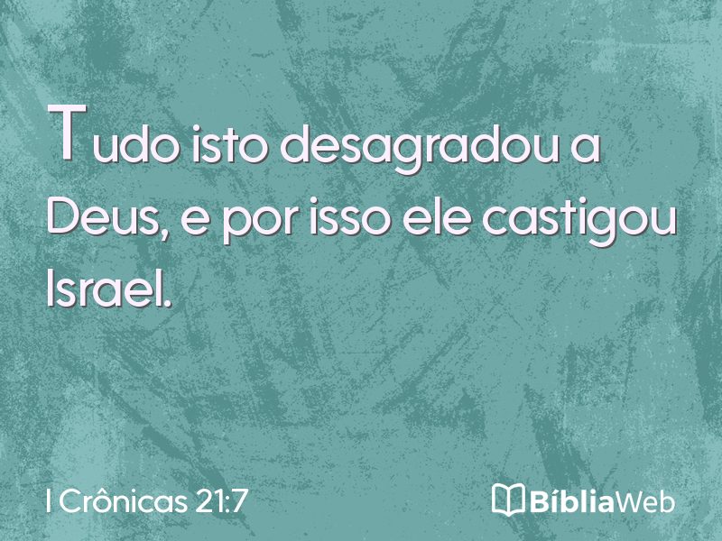 I Crônicas 21:7 em imagem para compartilhar