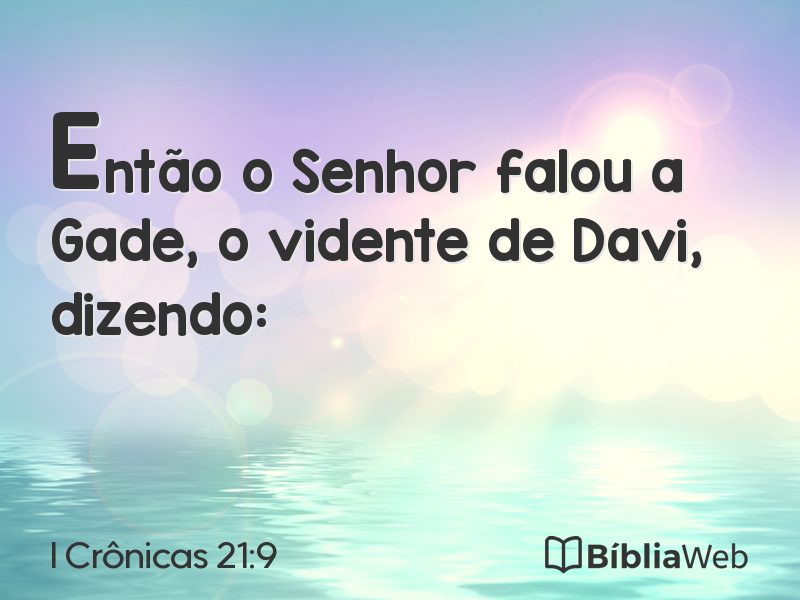I Crônicas 21:9 em imagem para compartilhar
