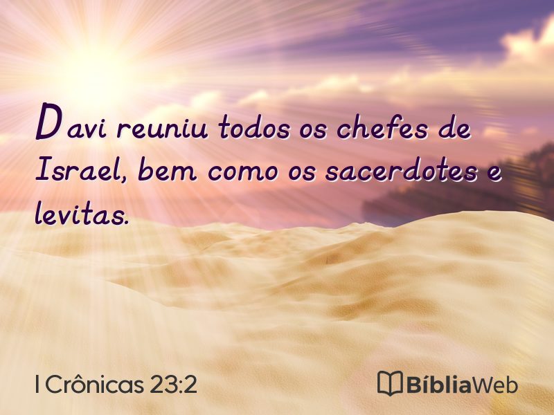 I Crônicas 23:2 em imagem para compartilhar