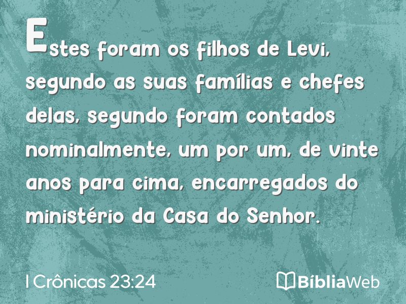 I Crônicas 23:24 em imagem para compartilhar