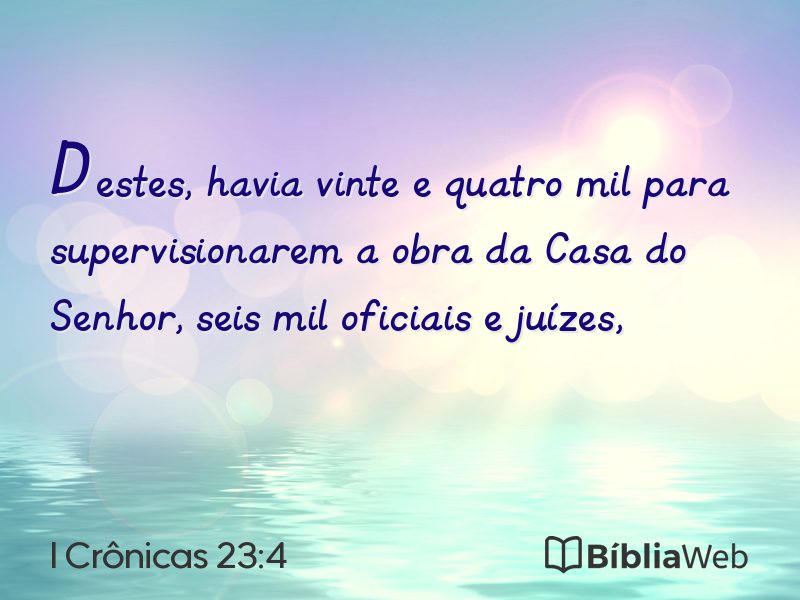 I Crônicas 23:4 em imagem para compartilhar