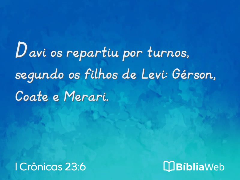 I Crônicas 23:6 em imagem para compartilhar
