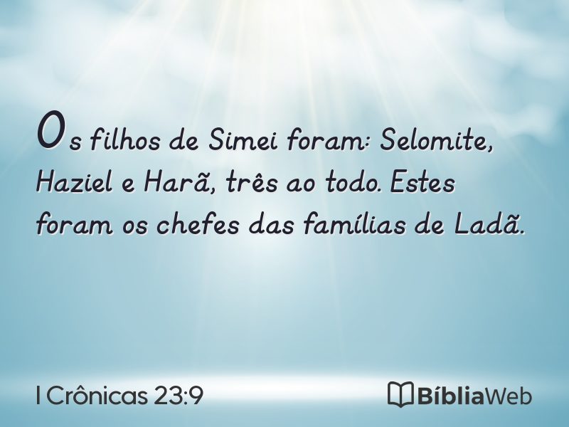 I Crônicas 23:9 em imagem para compartilhar