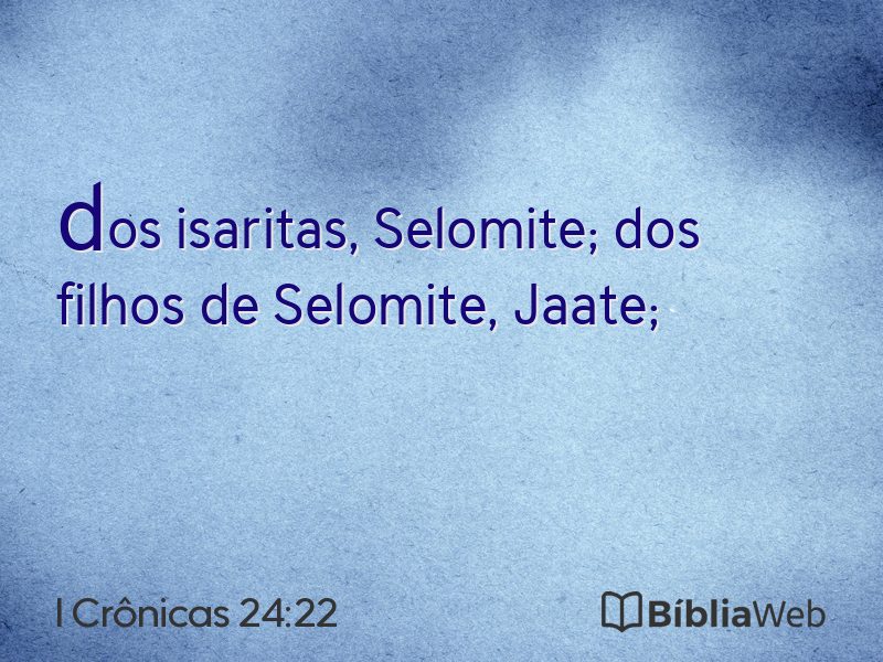 I Crônicas 24:22 em imagem para compartilhar