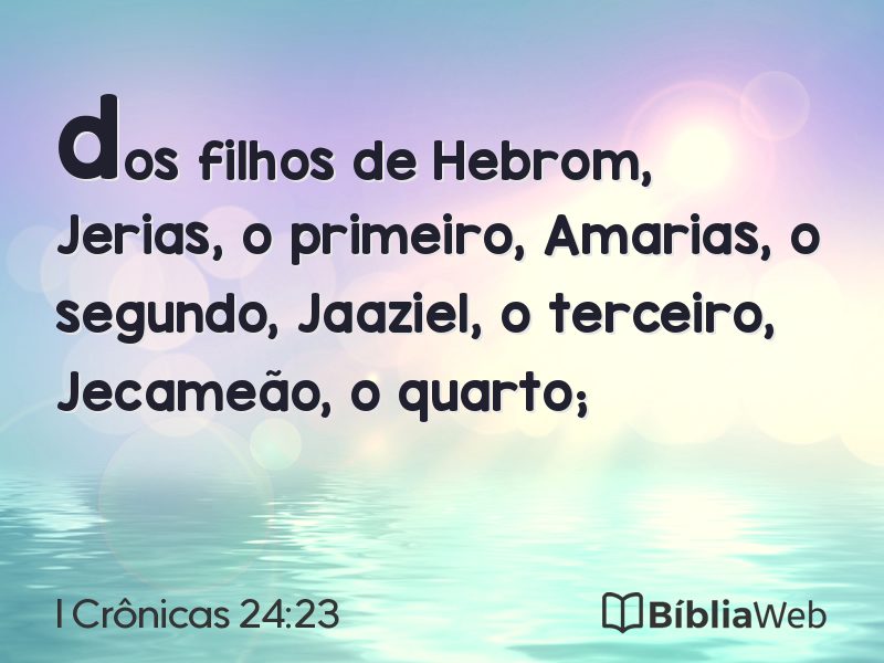 I Crônicas 24:23 em imagem para compartilhar