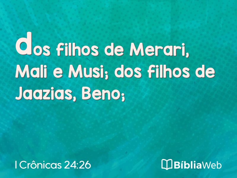 I Crônicas 24:26 em imagem para compartilhar