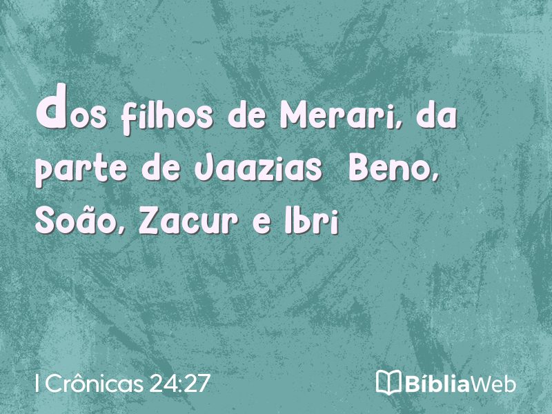 I Crônicas 24:27 em imagem para compartilhar