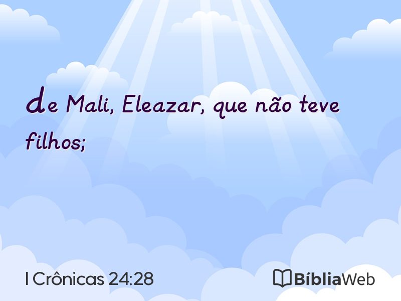 I Crônicas 24:28 em imagem para compartilhar