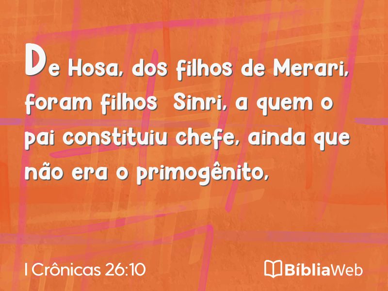 I Crônicas 26:10 em imagem para compartilhar