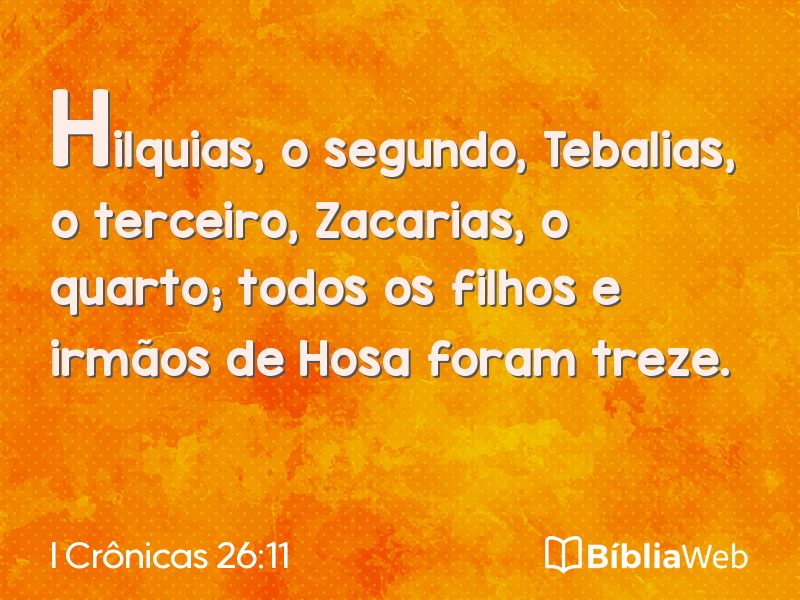 I Crônicas 26:11 em imagem para compartilhar