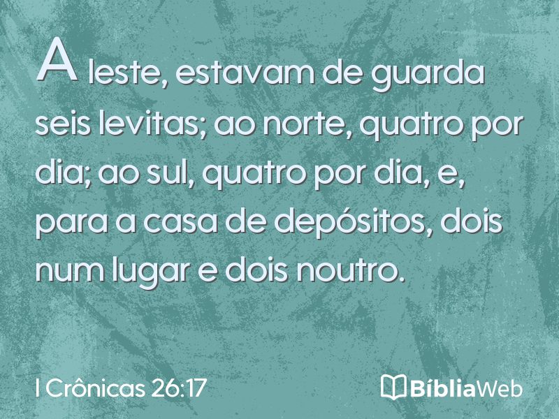 I Crônicas 26:17 em imagem para compartilhar