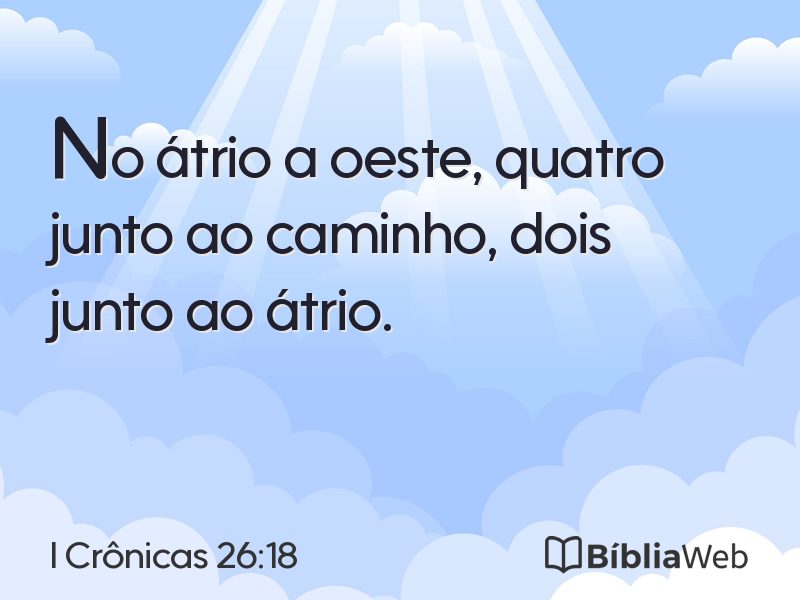 I Crônicas 26:18 em imagem para compartilhar