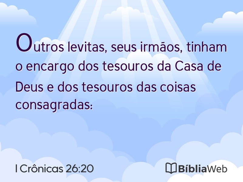 I Crônicas 26:20 em imagem para compartilhar