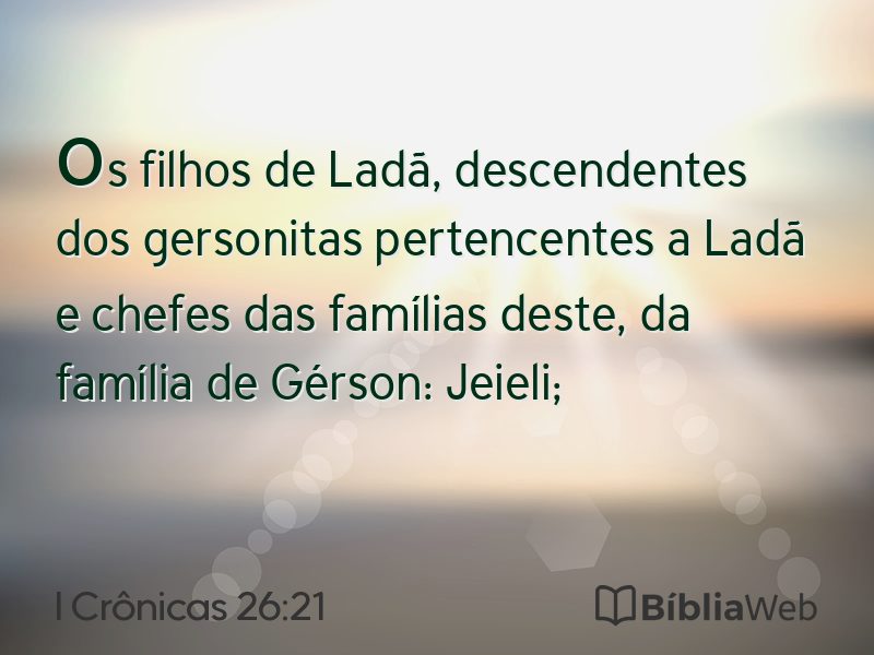 I Crônicas 26:21 em imagem para compartilhar