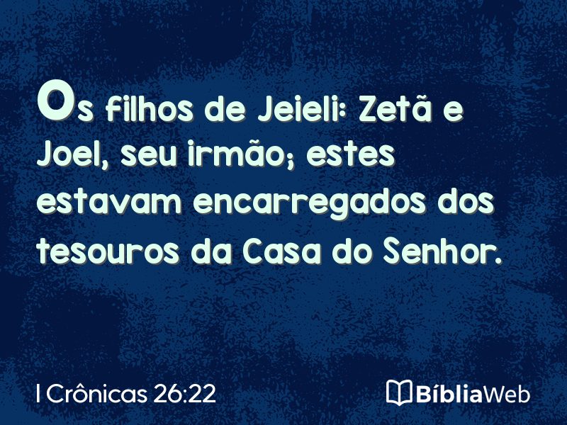 I Crônicas 26:22 em imagem para compartilhar