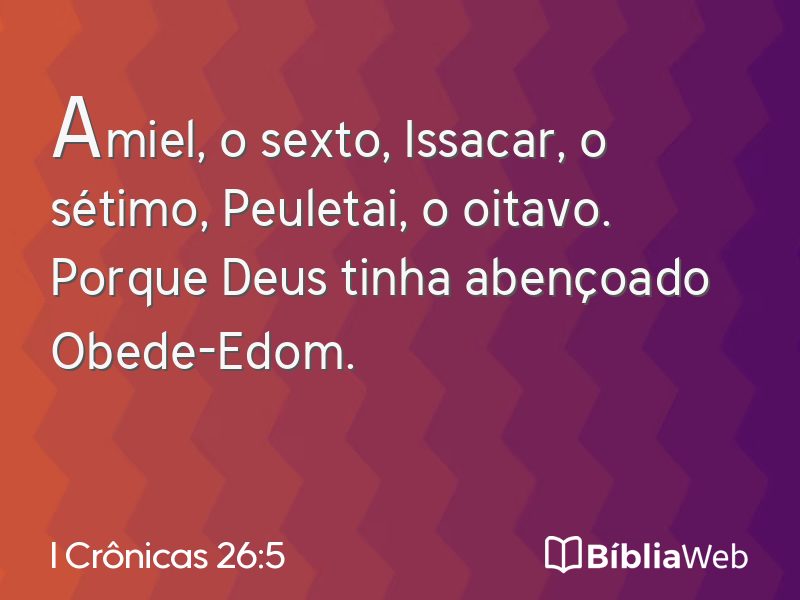 I Crônicas 26:5 em imagem para compartilhar
