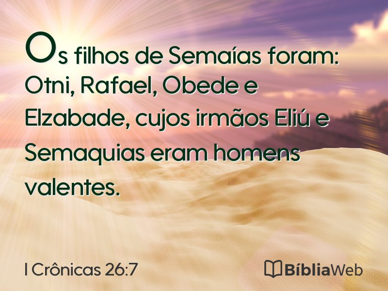 I Crônicas 26:7 em imagem para compartilhar
