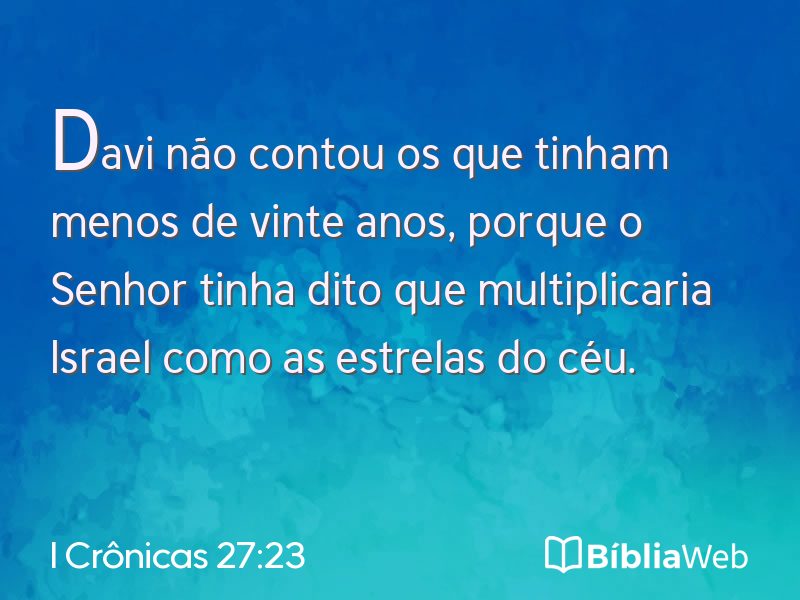 I Crônicas 27:23 em imagem para compartilhar
