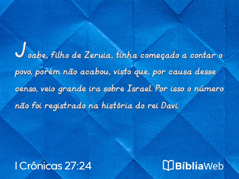 I Crônicas 27:24 em imagem para compartilhar