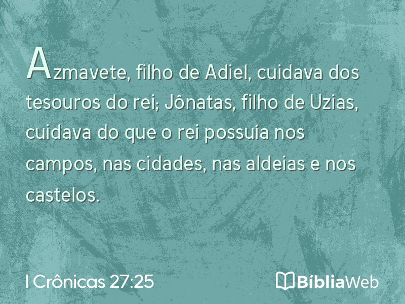 I Crônicas 27:25 em imagem para compartilhar