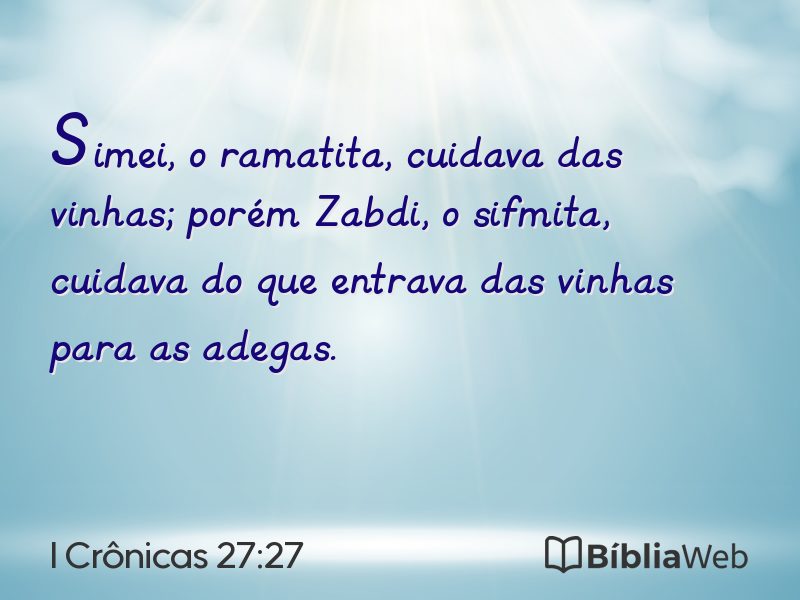 I Crônicas 27:27 em imagem para compartilhar