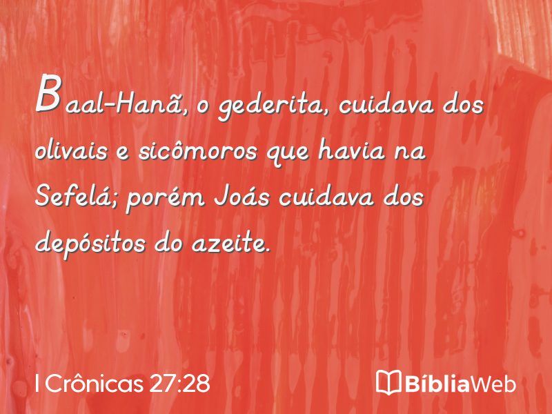 I Crônicas 27:28 em imagem para compartilhar