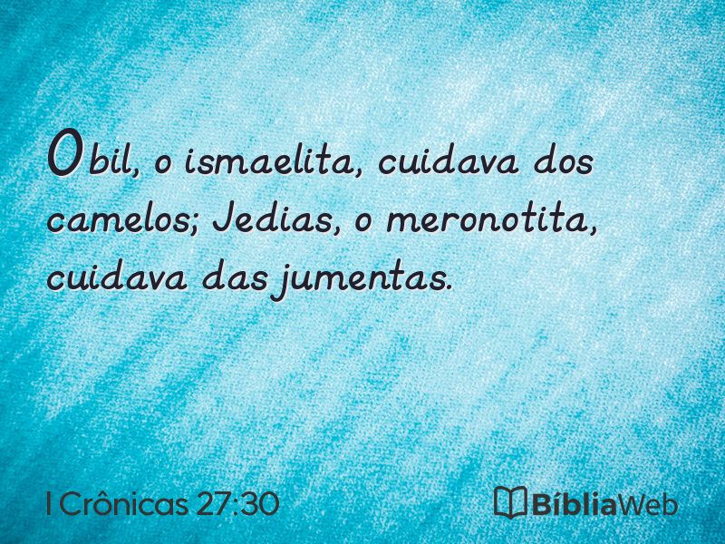 I Crônicas 27:30 em imagem para compartilhar