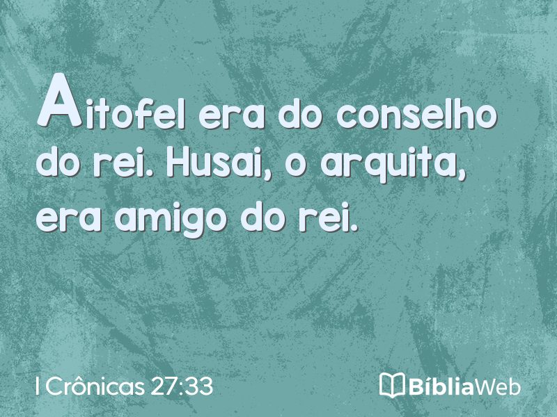 I Crônicas 27:33 em imagem para compartilhar