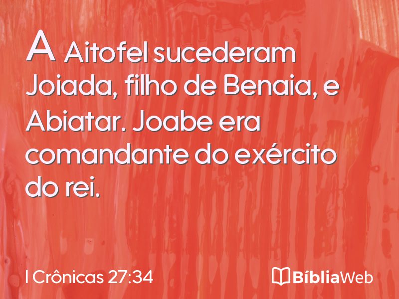 I Crônicas 27:34 em imagem para compartilhar