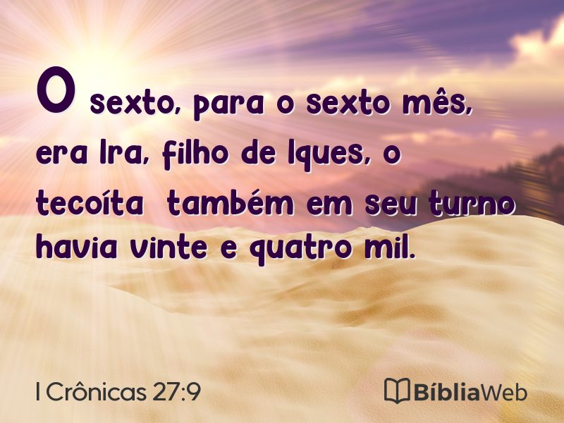 I Crônicas 27:9 em imagem para compartilhar