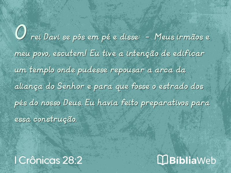 I Crônicas 28:2 em imagem para compartilhar