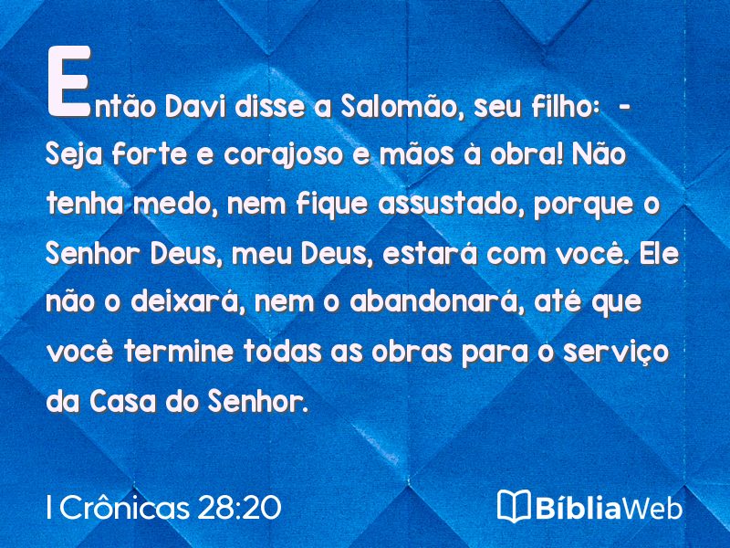 I Crônicas 28:20 em imagem para compartilhar