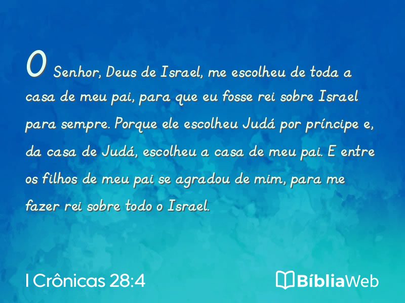 I Crônicas 28:4 em imagem para compartilhar