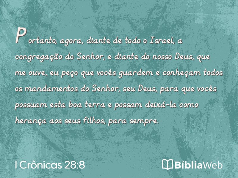 I Crônicas 28:8 em imagem para compartilhar