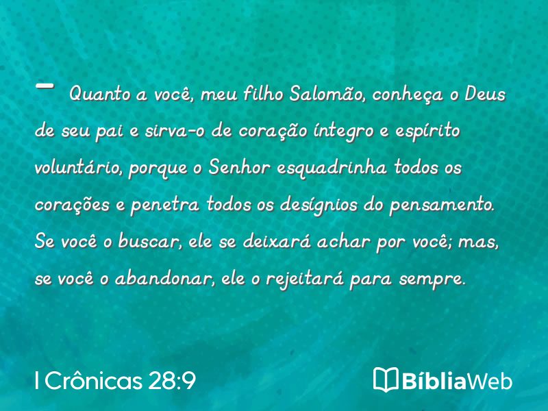 I Crônicas 28:9 em imagem para compartilhar
