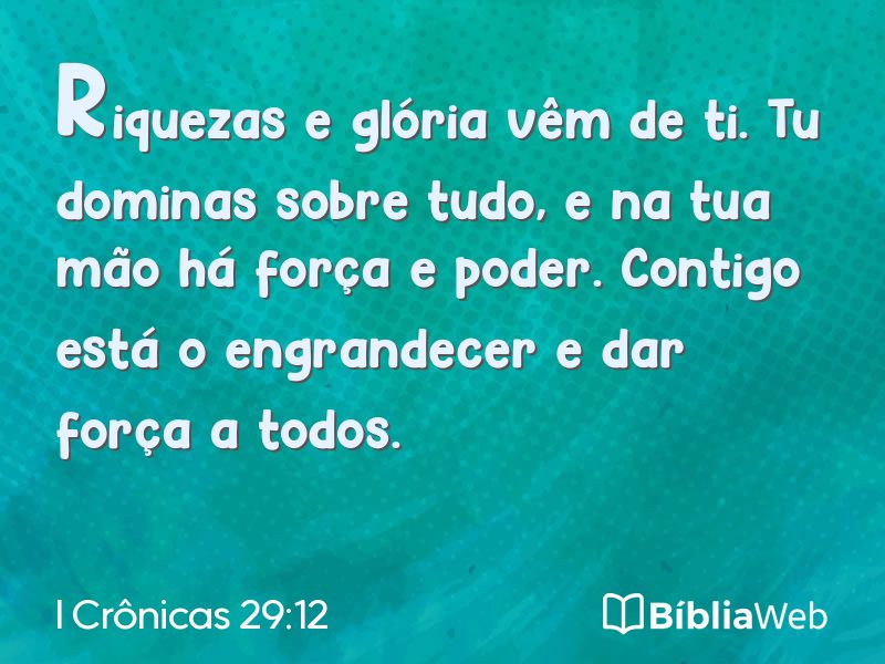 I Crônicas 29:12 em imagem para compartilhar