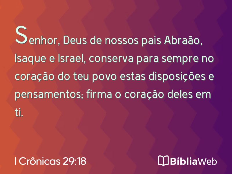 I Crônicas 29:18 em imagem para compartilhar