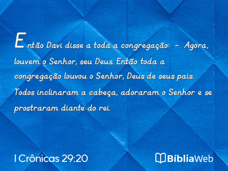 I Crônicas 29:20 em imagem para compartilhar