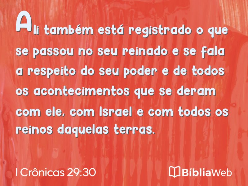 I Crônicas 29:30 em imagem para compartilhar