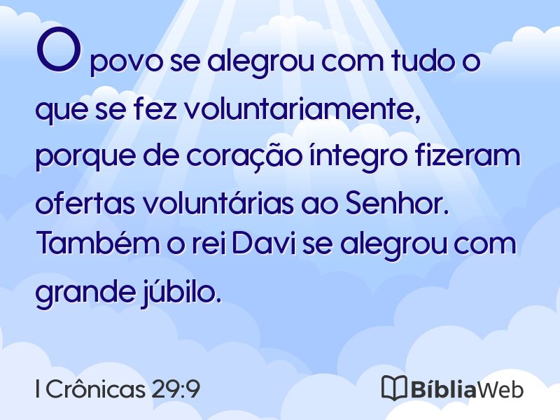 I Crônicas 29:9 em imagem para compartilhar