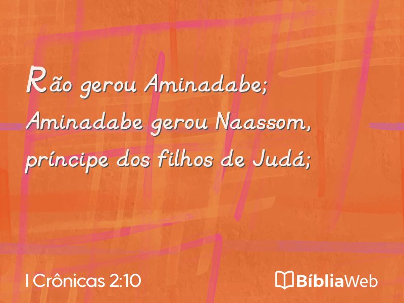 I Crônicas 2:10 em imagem para compartilhar
