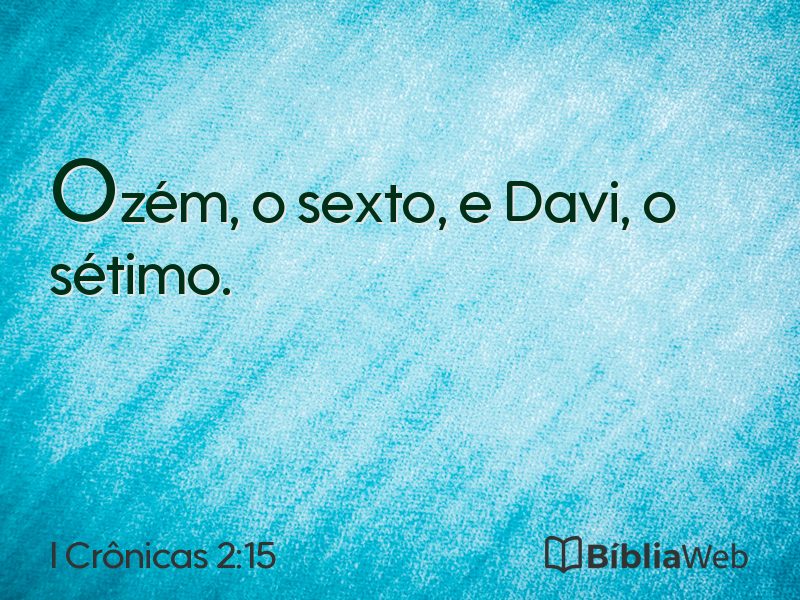 I Crônicas 2:15 em imagem para compartilhar
