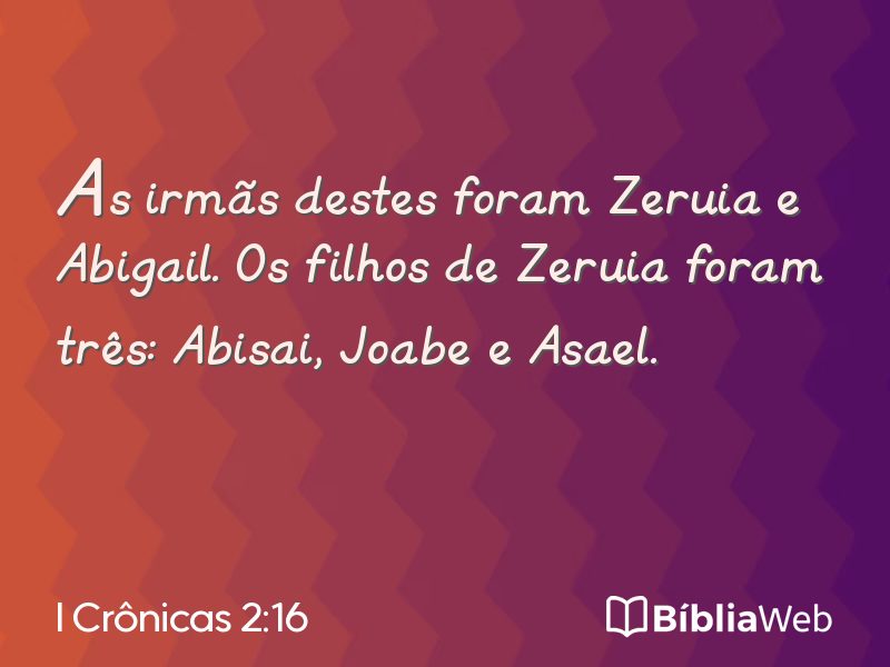 I Crônicas 2:16 em imagem para compartilhar