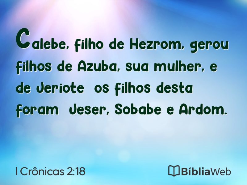 I Crônicas 2:18 em imagem para compartilhar