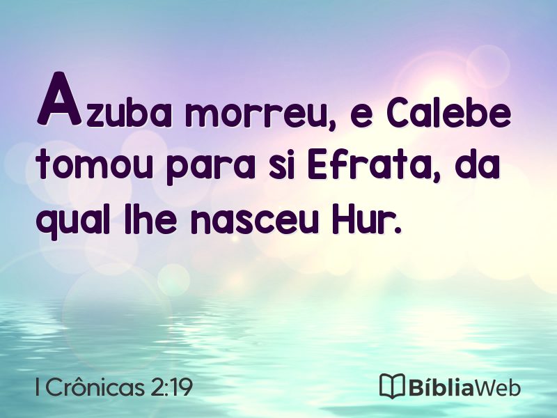 I Crônicas 2:19 em imagem para compartilhar